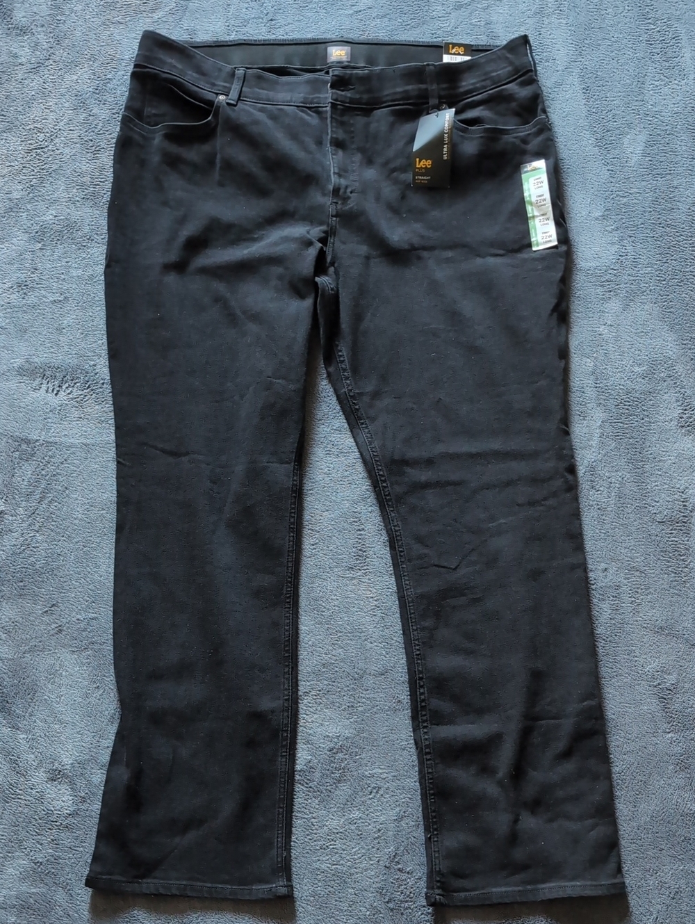 NWT Lee Women’s Black Straight Leg Jeans 22W Long